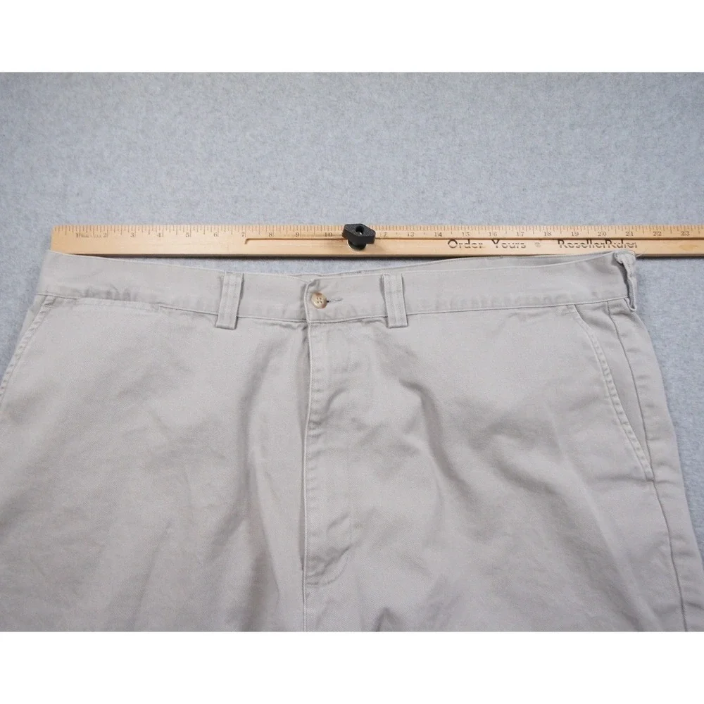 Polo Ralph Lauren Men 42 Philip Chino Shorts Beige Khaki Cotton Twill Flat Front